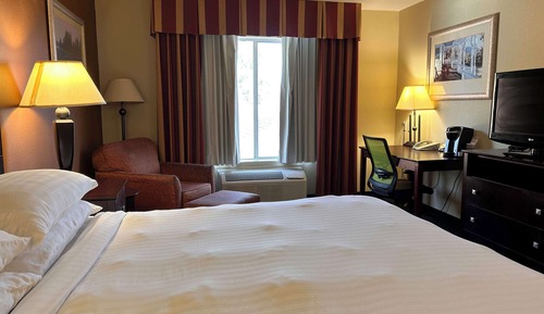Chambre Standard, 1 très grand lit, non-fumeurs, réfrigérateur et four à micro-ondes