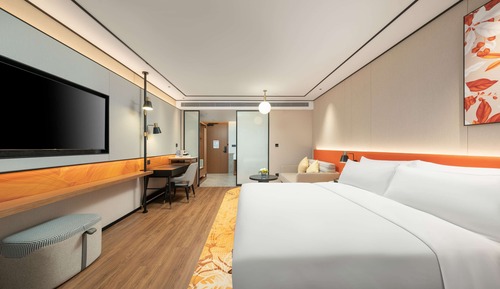Chambre, 1 très grand lit, accessible aux personnes à mobilité réduite