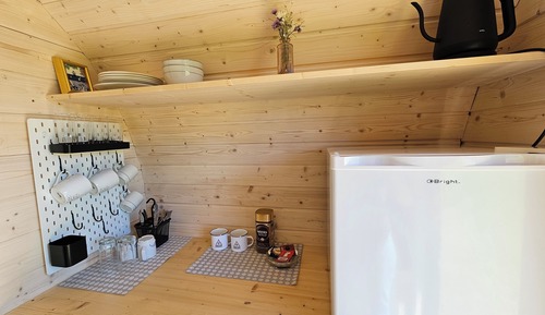 Cabane, vue parc