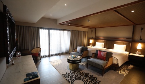 Chambre Premium avec lits jumeaux, vue jardin