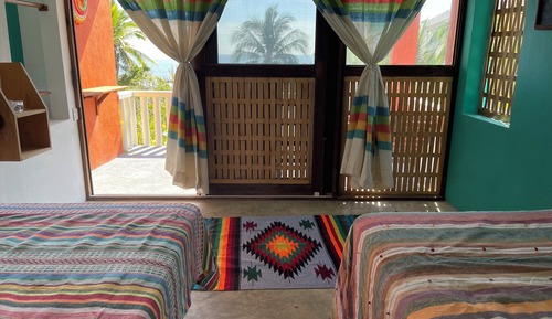 Chambre Classique avec lits jumeaux, balcon, vue plage