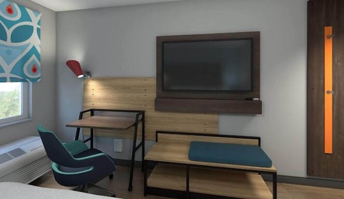 Chambre, 2 grands lits, accessible aux personnes à mobilité réduite, baignoire (Mobility, Hearing)