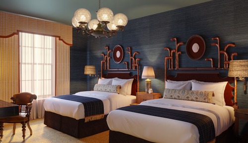 Chambre, 2 grands lits