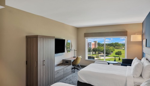 Chambre Standard, 2 grands lits, accessible aux personnes à mobilité réduite (Communications)