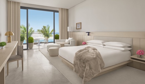 Chambre Deluxe, 1 très grand lit, non-fumeurs, vue mer