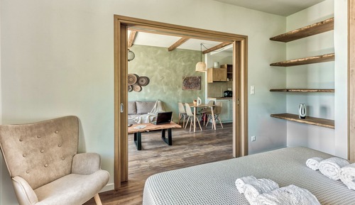 Chambre Deluxe avec lits jumeaux, 1 chambre, balcon, vue montagne