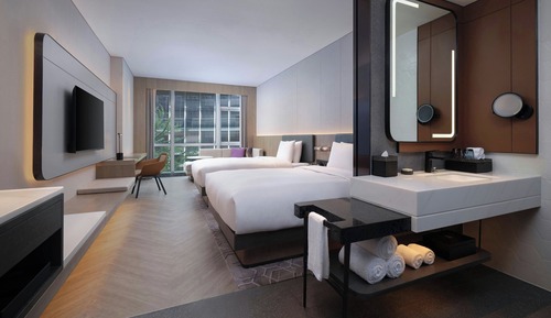 Chambre Affaires, 2 lits doubles, vue ville