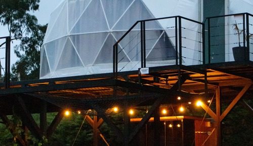 Cabane Design, balcon, vue montagne