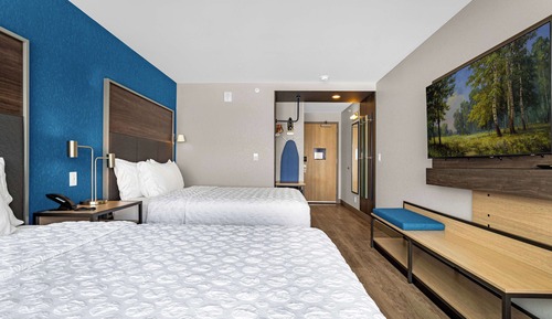 Chambre, 2 grands lits, accessible aux personnes à mobilité réduite (Hearing)