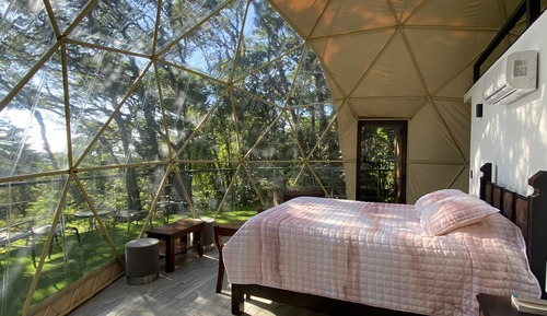 Tente Romantique, 1 grand lit, terrasse, vue montagne