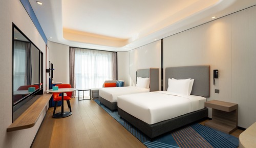 Chambre Standard, 2 lits doubles, vue ville