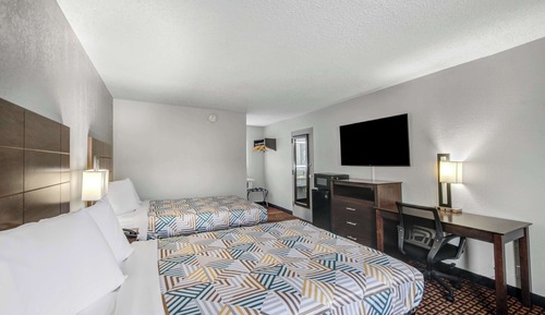 Chambre Deluxe, 2 lits doubles, non-fumeurs, réfrigérateur et four à micro-ondes