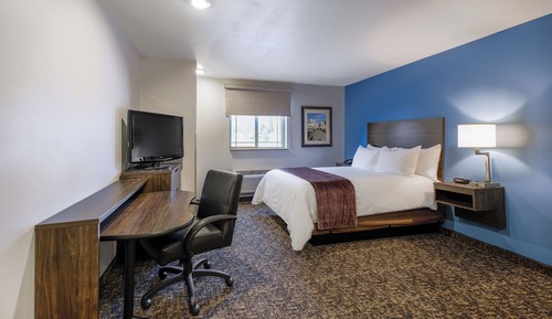 Chambre, 1 grand lit, accessible aux personnes à mobilité réduite (Hearing Impaired Roll In Shower)