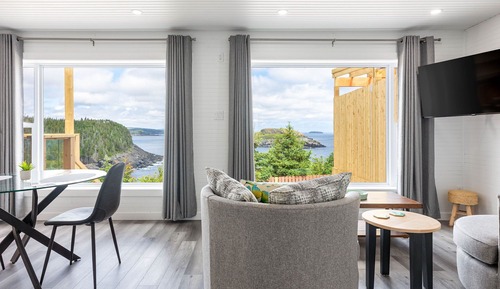 Cottage, vue océan, en front de mer