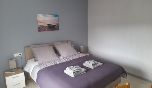 Chambre, 1 grand lit, non-fumeurs, salle de bains privée