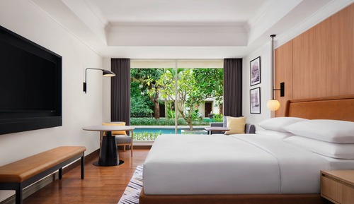 Chambre Deluxe, 1 très grand lit, non-fumeurs, vue jardin