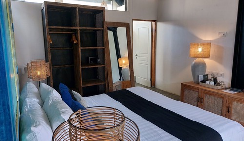 Chambre Supérieure Double ou avec lits jumeaux, 1 très grand lit, terrasse, vue jardin