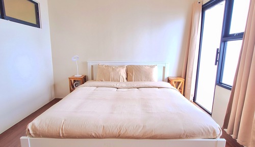 Appartement Supérieur, cuisine, vue baie