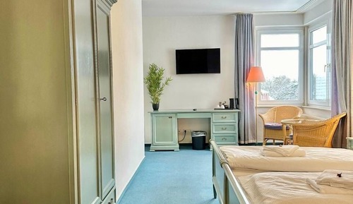 Chambre Standard Double ou avec lits jumeaux, 2 lits une place, salle de bains attenante