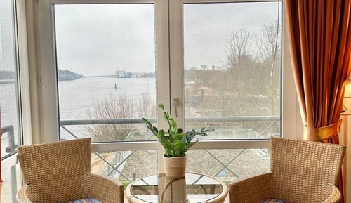Chambre Confort Double ou avec lits jumeaux, 2 lits une place, balcon, vue fleuve