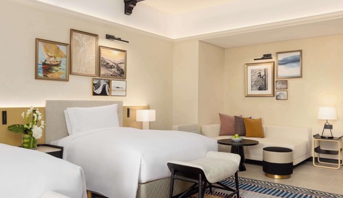 Chambre Luxe, 2 grands lits, en front de plage