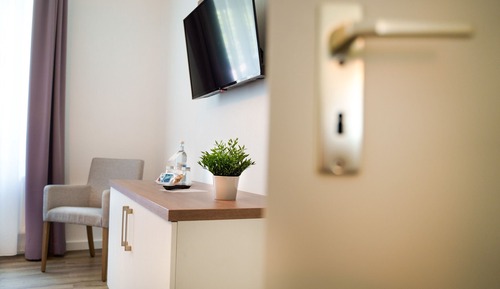 Appartement Familial, salle de bains privée, vue jardin (Familiensuite Möwenschrei)