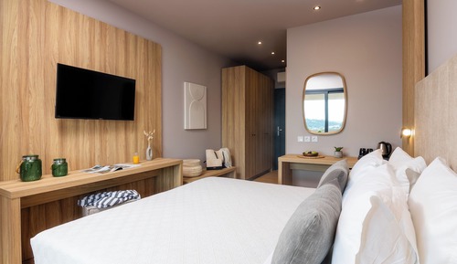 Chambre Supérieure Double ou avec lits jumeaux, 1 lit double ou 2 lits jumeaux, vue mer