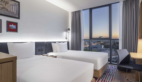 Chambre avec lits jumeaux, 2 lits une place