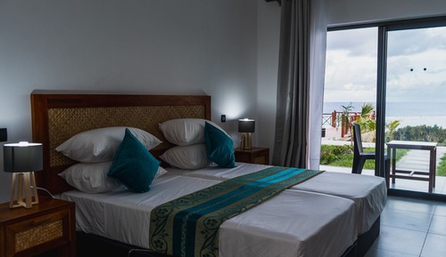 Chambre Deluxe, 2 lits une place, non-fumeurs, vue mer