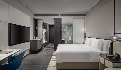 Chambre Standard, 1 très grand lit, vue montagne