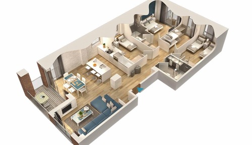 Appartement Design, vue port, en front de mer