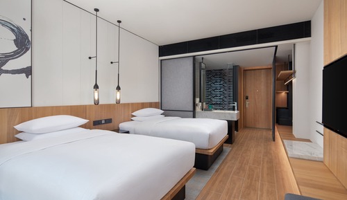 Chambre Premium, 2 lits une place, vue ville