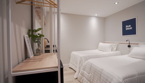 Studio, 2 lits une place