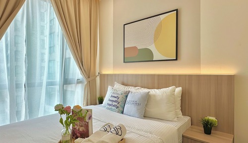 Appartement Design, plusieurs lits, vue ville
