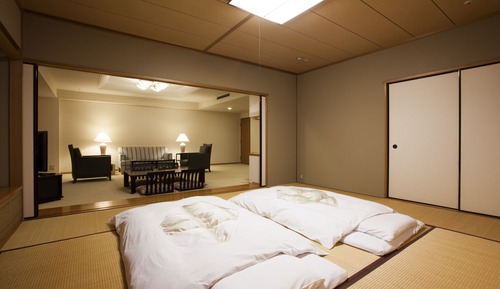 Chambre Tradition, plusieurs lits, non-fumeurs, vue partielle sur l'océan (Japanese Style)