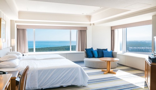 Chambre avec lits jumeaux, plusieurs lits, non-fumeurs, en angle