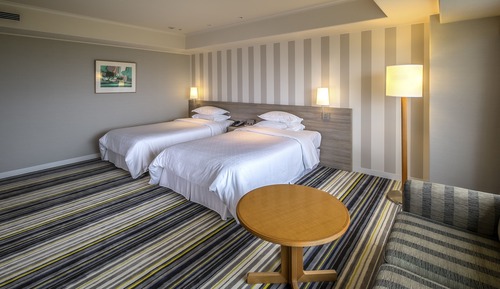Chambre Standard avec lits jumeaux, plusieurs lits, non-fumeurs, vue océan