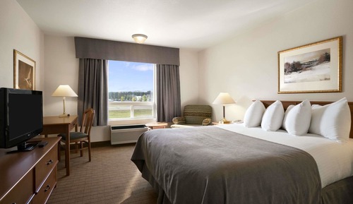 Chambre, 1 grand lit, accessible aux personnes à mobilité réduite, non-fumeurs (Accessible)