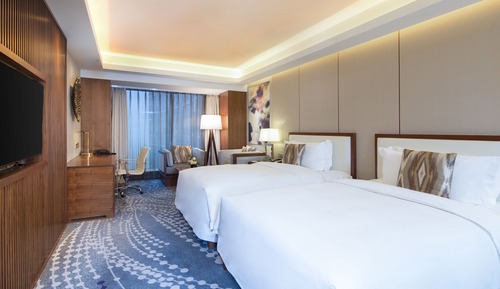 Chambre Classique, 2 lits doubles, accès salon affaires