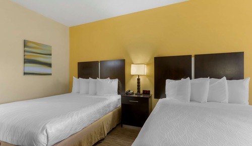 Chambre Standard, 2 grands lits, non-fumeurs, réfrigérateur et four à micro-ondes (Pet Friendly)