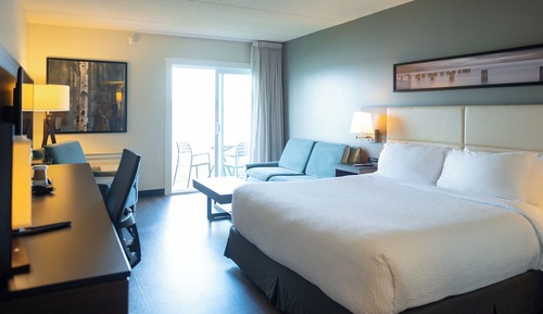 Chambre Deluxe, 1 très grand lit et 1 canapé-lit, avec vue