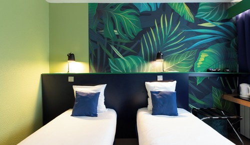 Chambre Standard avec lits jumeaux, 2 lits une place, non-fumeurs, climatisation