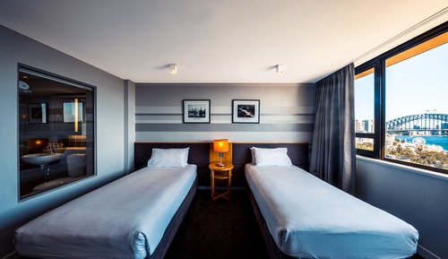 Chambre Standard avec lits jumeaux, vue port