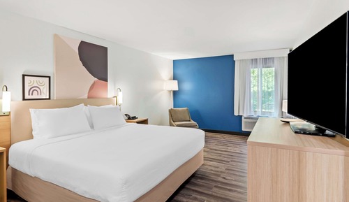Chambre, 1 très grand lit (Mobility & Hearing, Roll-in Shower)
