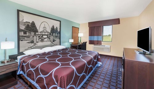 Chambre, 1 très grand lit, accessible aux personnes à mobilité réduite, non-fumeurs (Mobility)