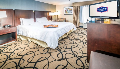 Chambre, 1 très grand lit, accessible aux personnes à mobilité réduite (Roll In Shower)