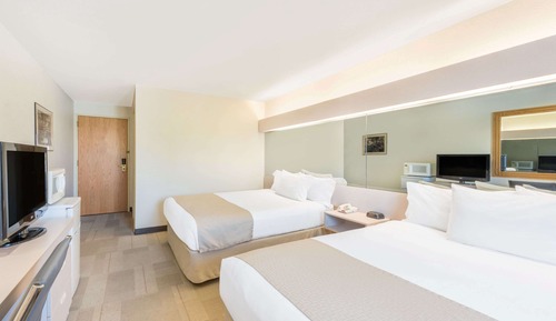 Chambre, 2 grands lits, accessible aux personnes à mobilité réduite, non-fumeurs (Roll-in Shower)