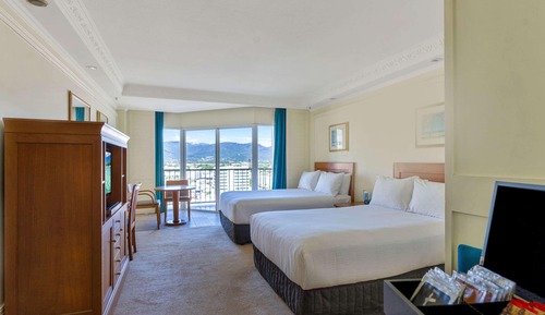 Chambre Classique avec lits jumeaux, 2 lits doubles, vue montagne