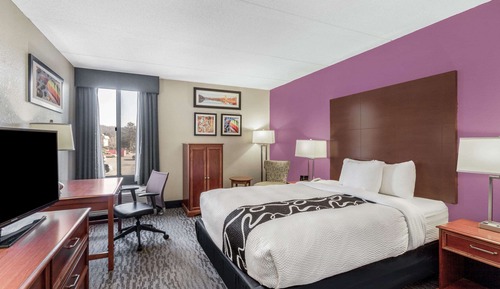 Chambre, 1 grand lit, accessible aux personnes à mobilité réduite, non-fumeurs (Roll-In Shower)