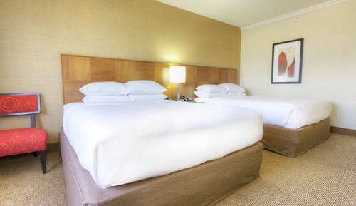 Chambre, 2 grands lits, accessible aux personnes à mobilité réduite (Roll-in Shower)